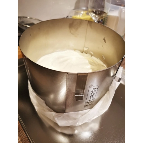 Opaska rant obręcz do tortu ciasta forma regulowana podziałka średnica od 15 do 21 cm wysokość 14 cm Dorosiowe Ranty